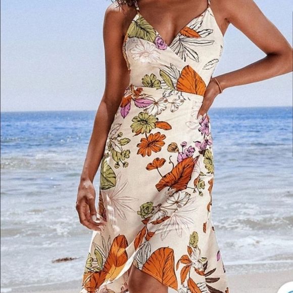 Cupshe Dresses Cupshe Sylvia Floral Wrap Dress Poshmark